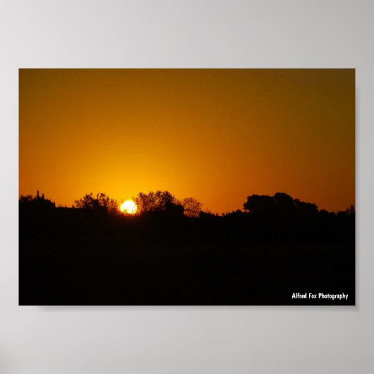 Gouden Zonsopgang Poster (Voorkant)