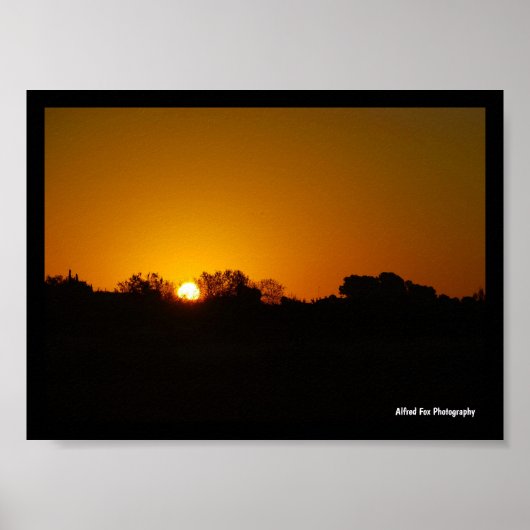 Gouden Zonsopgang Poster (Voorkant)