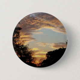 gouden zonsopgang ronde button 5,7 cm