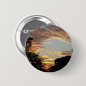 gouden zonsopgang ronde button 5,7 cm (Voorkant /achterkant)