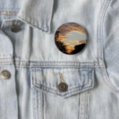 gouden zonsopgang ronde button 5,7 cm (In situ)