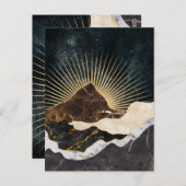 Gouden zonsopkomst boven Marble Mountains en sterr Briefkaart (Voorkant / Achterkant)