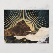 Gouden zonsopkomst boven Marble Mountains en sterr Briefkaart (Achterkant)