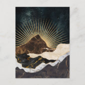 Gouden zonsopkomst boven Marble Mountains en sterr Briefkaart (Voorkant)