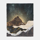Gouden zonsopkomst boven Marble Mountains en sterr Fleece Deken (Voorkant)