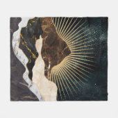 Gouden zonsopkomst boven Marble Mountains en sterr Fleece Deken (Voorkant (Horizontaal))