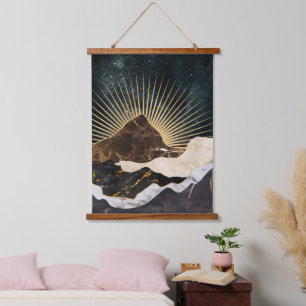 Gouden zonsopkomst boven Marble Mountains en sterr Hangend Wandkleed