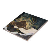 Gouden zonsopkomst boven Marble Mountains en sterr Tegeltje (Zijkant)