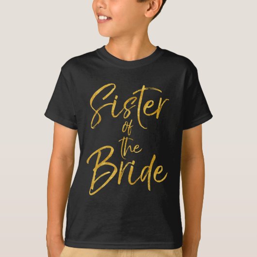 Gouden zus van het bruid Shirt Schattigee bruids p (Voorkant)