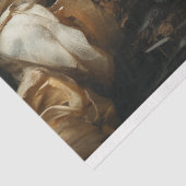 Gouden Zwaan met Kroon en Crème Bloemen Decoupage Tissuepapier (Detail)