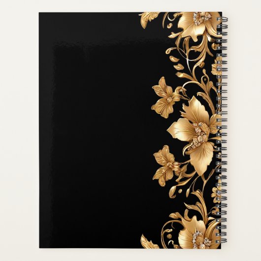 Gouden Zwart  Bloemplanner Planner (Achterkant)