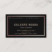 Gouden zwart en elegante folie effect professional visitekaartje (Achterkant)