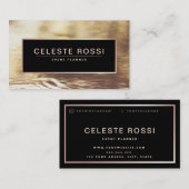 Gouden zwart en elegante folie effect professional visitekaartje (Voorkant / Achterkant)