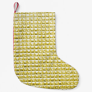 Gouden zwart glas: luxueus oppervlak. kleine kerstsok