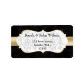 gouden zwart, label met retouradres (Voorkant)