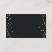 Gouden Zwart Marmer Bruiloft Website Informatiekaartje (Achterkant)