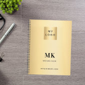 Gouden zwart monogram initialen Business 2026 Planner