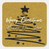 Gouden Zwart Sticker (Voorkant)