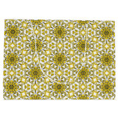 Gouden zwart-wit arabesk tas groot cadeauzakje (Achterkant)