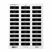 gouden zwarte-adreslabel etiket (Full Sheet)