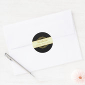 Gouden & Zwarte Afstudeer Sticker (Envelop)