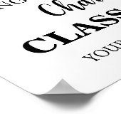 Gouden Zwarte Afstudeerfeest Aangepaste 12x18 Foto Poster (Hoek)