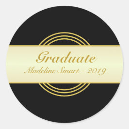Gouden & Zwarte Afstuderen Sticker