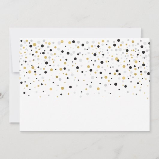 Gouden & Zwarte Ballonnen 50ste Huwelijksverjaarda Kaart (Achterkant)