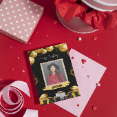 Gouden & Zwarte Ballonnen en Cadeaus Kaart