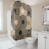 Gouden zwarte boogwielen: Abstract Douchegordijn (In situ)