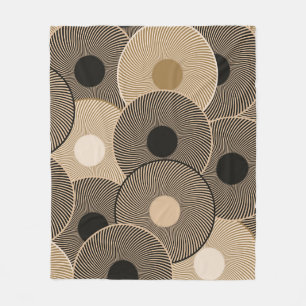Gouden zwarte boogwielen: Abstract Fleece Deken