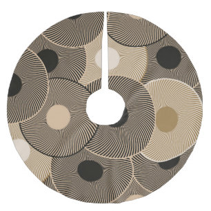 Gouden zwarte boogwielen: Abstract Kerstboom Rok