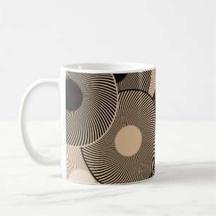 Gouden zwarte boogwielen: Abstract Koffiemok