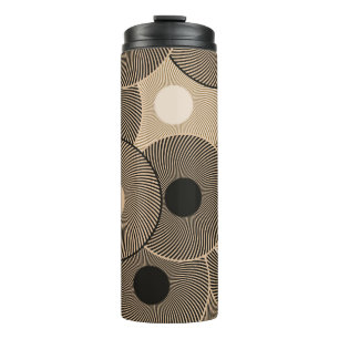 Gouden zwarte boogwielen: Abstract Thermosbeker