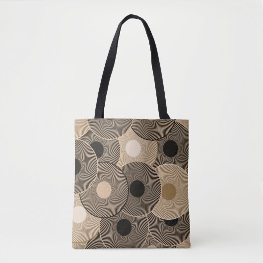 Gouden zwarte boogwielen: Abstract Tote Bag (Voorkant)
