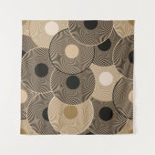 Gouden zwarte boogwielen: Abstract Wandkleed (Voorkant (horizontaal))