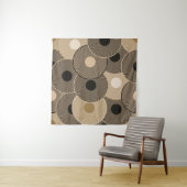 Gouden zwarte boogwielen: Abstract Wandkleed (In Situ (horizontaal))