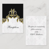 gouden zwarte bruiloft Opvang Kaarten (Voorkant / Achterkant)