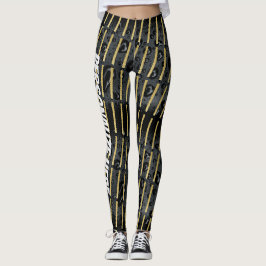Gouden Zwarte Bubbels Custom Moderne Designer Leggings