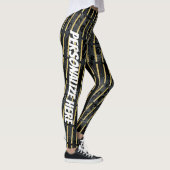 Gouden Zwarte Bubbels Custom Moderne Designer Leggings (Rechts)