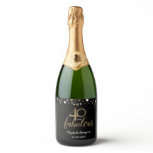 Gouden zwarte Confetti 40 en Fabulous Sparkling Wi
