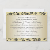 Gouden Zwarte Damast, 50ste Huwelijksjubileum Kaart (Achterkant)