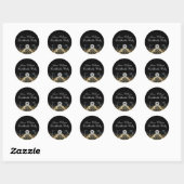 Gouden & Zwarte Damast Bachelorette Party Sticker (Vel)
