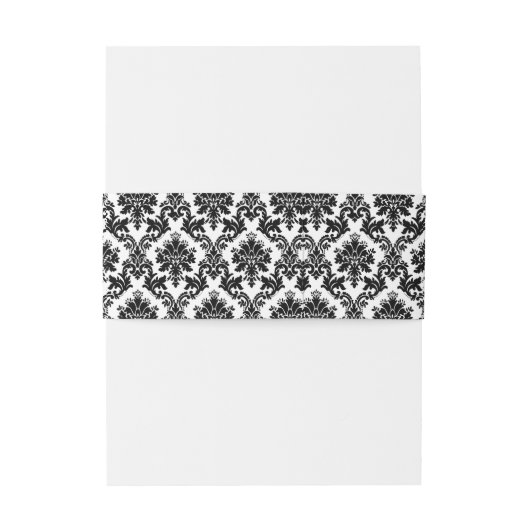  gouden, zwarte en witte ddkleurig huwelijk uitnodigingen wikkel (Achterkant Voorbeeld)