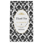  gouden, zwarte en witte dpersen klein cadeauzakje (Voorkant)