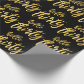 Gouden zwarte Folie Hallo Cadeaupapier (Hoek)