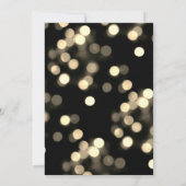 Gouden Zwarte Glamour Verjaardagsfeest Kaart (Achterkant)