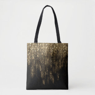 Gouden Zwarte Glanzende Tote Bag