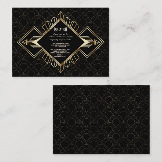  gouden zwarte gouden zwarte Gastby - Gegevens Informatiekaartje (Voorkant / Achterkant)