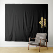 Gouden Zwarte Huwelijksfotobackdrop voor het maken Wandkleed (In Situ (horizontaal))
